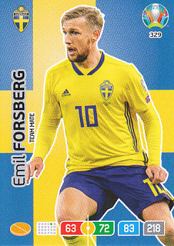 Emil Forsberg Sweden Panini UEFA EURO 2020#329